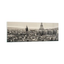 Quadro su Vetro 90x30cm Parigi