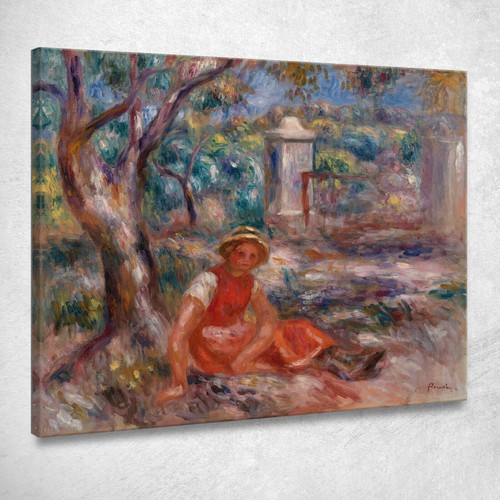 Ragazza piedi un albero - un,
