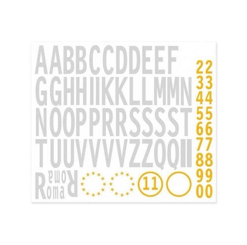 Kit lettere adesive targa auto - targa,