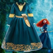 Costume cosplay bambina coraggiosa Merida festa compleanno libro settimana 3-13 anni