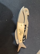Wood Fish Corkscrew Wine