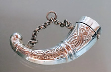 Cornucopia Argento 925 ciondolo stile Vittoriano, portaessenze, bottiglia antico