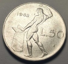 50 LIRE MONETA REPUBBLICA ITALIANA 1962