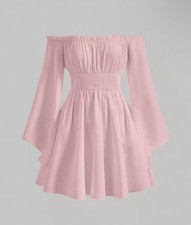 Abito svasato rosa spalle