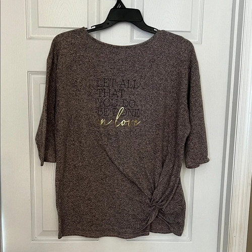 Top donna marrone annodato - , 2x