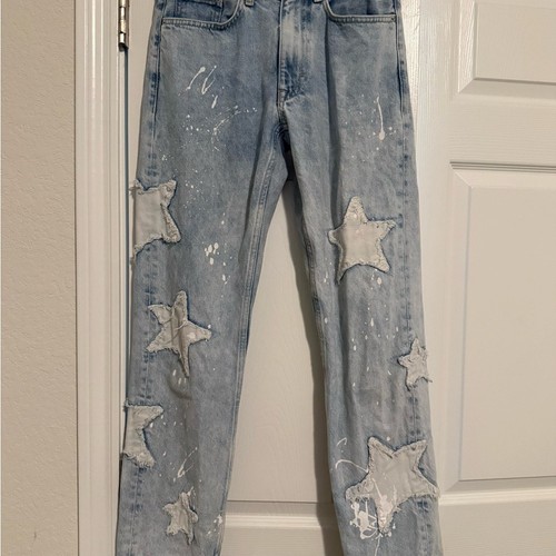 Bershka light denim star jeans - denim,