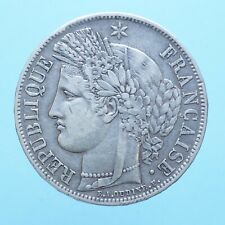 FRANCIA II REPUBBLICA 5 FRANCHI 1849 MONETE DA COLLEZIONE ARGENTO SILVER COIN