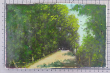 QUADRO DIPINTO AD OLIO PAESAGGIO OPERA PITTORE ENRICO PASCHETTA PIEMONTE DR1