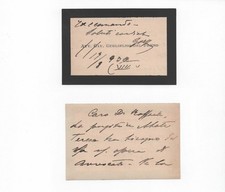 Biglietto Autografo 1930 Avv