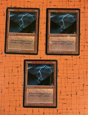 MTG Magic The Gathering 3x FULMINE - LIGHTNING BOLT FBB