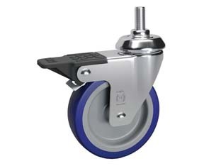 Ruote forcella gomma blu - ruote,