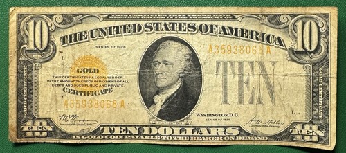 Banconota dollari 1928 - banconota, 10