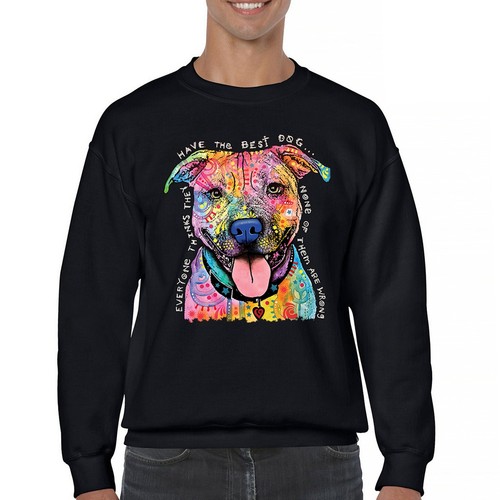 Felpa pit bull colorata - bull,
