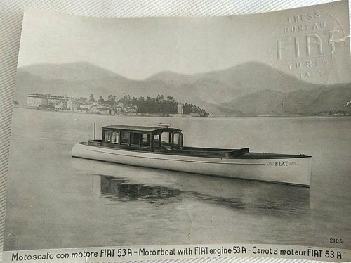 Motoscafo con motore fiat 53a - motoscafo,