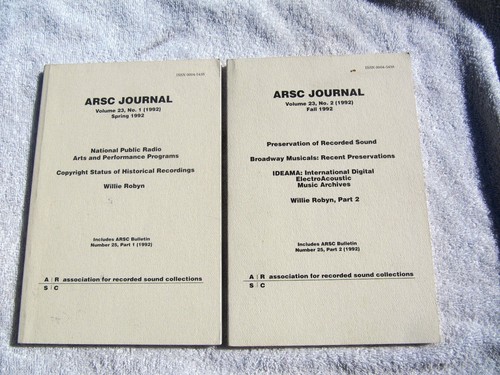 Arsc journal 1992 - 23, no