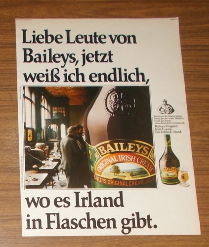 Rara pubblicità baileys - rara,