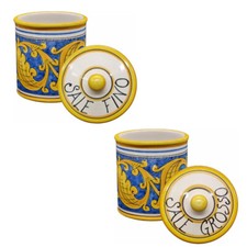 BARATTOLI SALE CERAMICA DI CALTAGIRONE VARIE MISURE