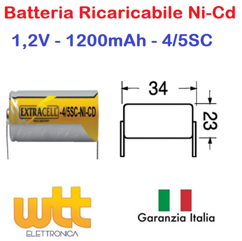 Batteria ricaricabile nicd - batteria,