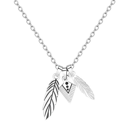 Collana acciaio uomo con - collana,