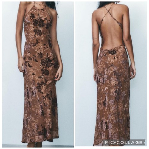 Maxi abito zara - halter, aperto