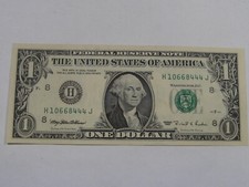 Errore: Trasferimento Inchiostro CU Crisp 1995 $1 UNO Dollaro FRN Nota. #7