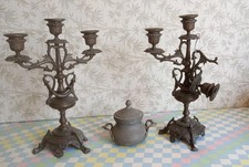 Coppia candelabri antimonio