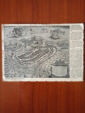 CARTOLINA  MONCALIERI - DA UNA STAMPA DEL SECOLO XVII - VIAGGIATA 1941