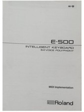 Roland E-500 Manuale Di