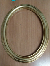 Cornice IN LEGNO MDF OVALE 053MO ORO FOGLIA INT.30X40 EST.39X49 H.3.5 BATT.2CM