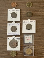 Serie Completa 1o e 2o Tipo 10 Centesimi IMPERO N. 9 Monete dal 1936 al 1943