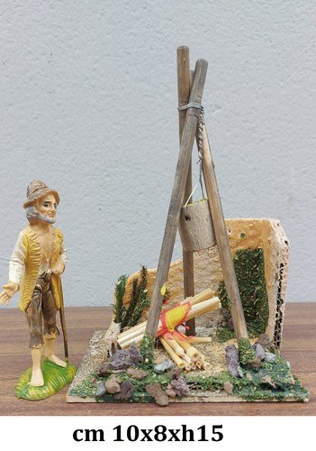 Fuoco presepe con statua - fuoco,