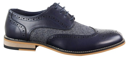 Uomo pelle blu - navy, tweed
