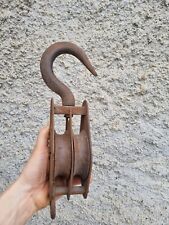 Antico Bozzello Carrucola in Ferro Vecchio Paranco Funzionante Vintage industria