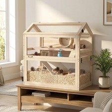 Wooden Hamster Cage, 3-Tier