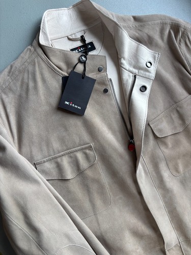 Giacca safari kiton pelle - giacca,
