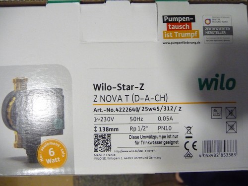 Pompa circolazione wilo - pompa,