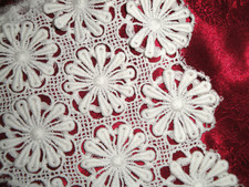 inserti in pizzo puro cotone da abito sposa Alta Moda vintage, incompiuto cucito