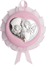 Valenti&Co - Medaglione Musicale Capoculla Con Angeli in Argento Perfetto Come I