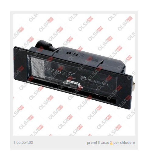 Fanalino luce targa olsa - fanalino,