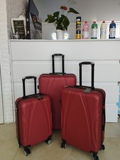 Set 3 Valigie Trolley Rigido Valigie 4 RUOTE in ABS