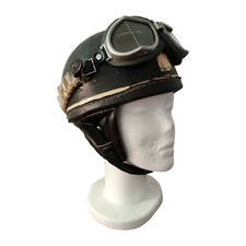 Casco Occhiali Epoca Vintage Pelle Steampunk Pilota Motociclista Climax Espana