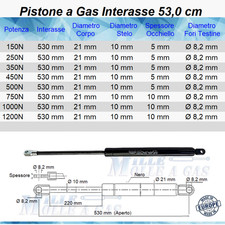 2 PISTONE A GAS MOLLA PER