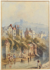 Antico dipinto paesaggio