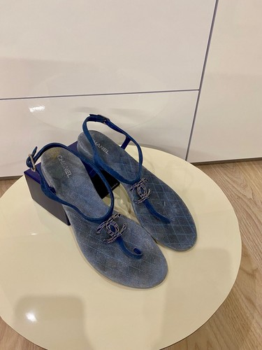 Sandali chanel blu - blu, scamosciati