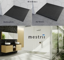 Piatto Doccia Super Piatto In Acrilico Aspetto Pietra Antiscivolo Nero