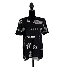 Artsy BOHO Top Nero Donna