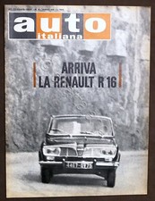 Rivista Automobilismo - Auto Italiana N° 4 - 1965 - Renault 16 - Wainer F 3