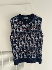 Mens Dior Oblique Knit Vest M