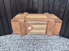 Vtg Handmade Wooden Army Crate