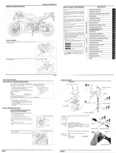 Manuale officina honda - cbr, 600